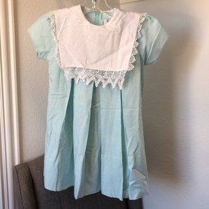 Vintage 80s blue Jayne Copeland linen dress spring summer Easter